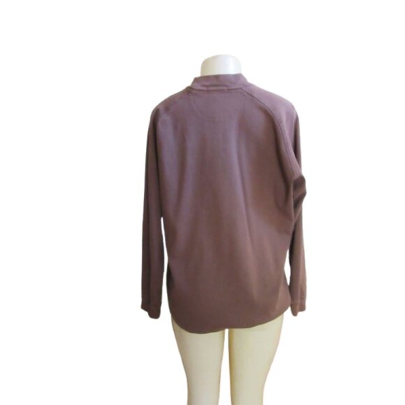 Peter Millar Champion Hills Brown Long Sleeve Pullover Cotton Shirt SZ L - Picture 5 of 6